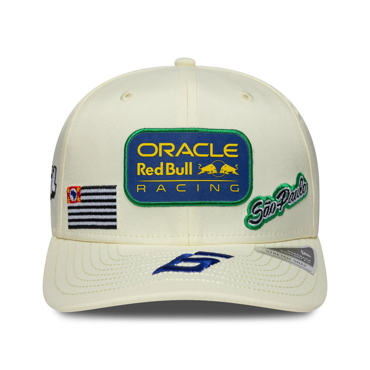 Casquette 9SEVENTY Stretch Snap Red Bull Racing Brazil Race Isack Hadjar Crème