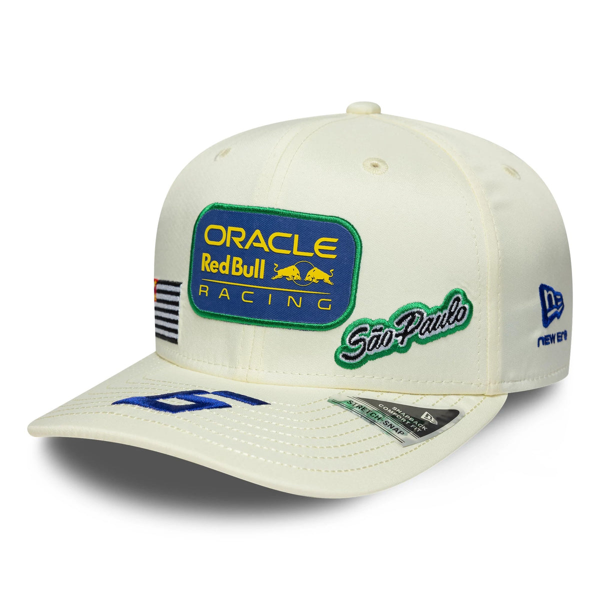Casquette 9SEVENTY Stretch Snap Red Bull Racing Brazil Race Isack Hadjar Crème