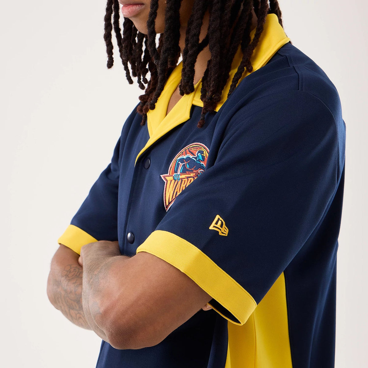 Chemise Golden State Warriors NBA Hardwood Classic Revere Bleu foncé